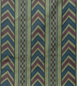 Kamil Stripe Fabric by Titley and Marr Prussian & Bordeaux