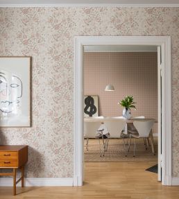 Karins Bukett Wallpaper by Sandberg Indigo