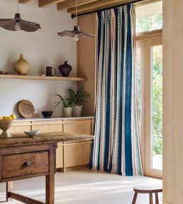Kasper Fabric by Jane Churchill Indigo/Teal