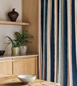 Kasper Fabric by Jane Churchill Indigo/Teal