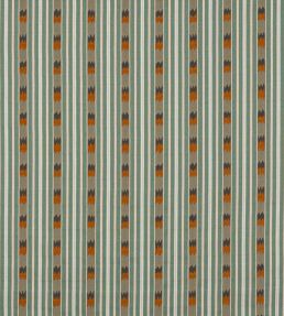 Kendra Stripe Fabric by Jane Churchill Aqua/Copper