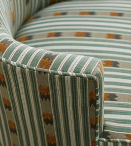 Kendra Stripe Fabric by Jane Churchill Copper/Navy