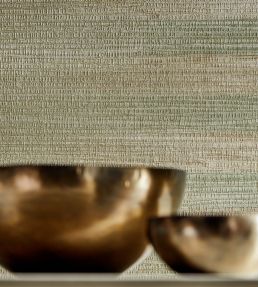 Kensington Grasscloth Wallpaper by Zoffany Indigo Wash