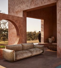 Kiesler Fabric by Zinc Silver Grey