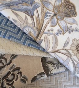 Fret Maze Fabric by Jim Thompson Blossom