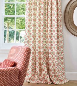Kira Fabric by Jane Churchill Green / Blue