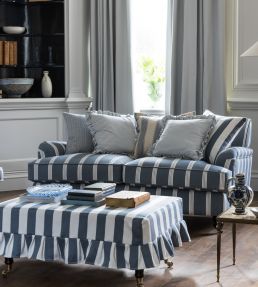 Knightsbridge Fabric by Clarke & Clarke Charcoal/Linen