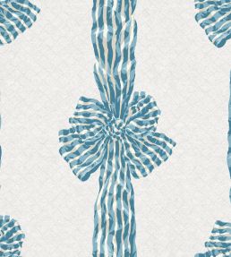 Knotted Sash Fabric by Warner House Aqua
