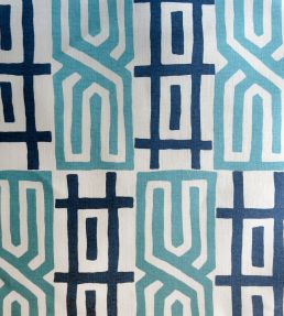 Kuba Fabric by Titley and Marr Indigo & Turquoise