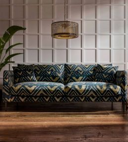 Kuba Fabric by Warwick Indigo