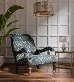 Kuba Fabric by Warwick Indigo