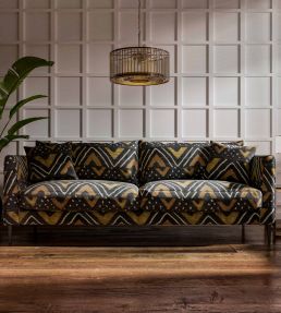 Kuba Fabric by Warwick Ochre