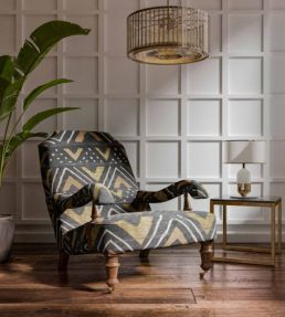 Kuba Fabric by Warwick Ochre