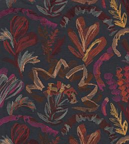 Kumba Fabric by Casamance Anthracite/Multico
