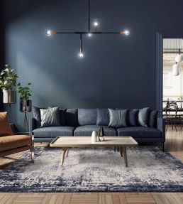 Asiatic Kuza Border rug Navy KUZA1201700001 Navy