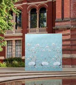 Kyoto Blossom Mural by 1838 Wallcoverings Prussian Blue