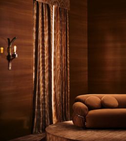 Lacquer Wallpaper by Zinc Silver Grey