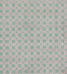 Lattice Cane Fabric by Barneby Gates Olive/Red