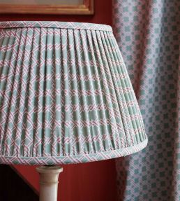 Lattice Cane Fabric by Barneby Gates Olive/Red