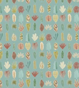 Leaf Boogie Wallpaper by Ohpopsi Seafoam
