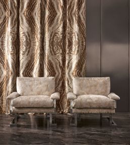 Ledbury Fabric by Zinc Antique Bronze