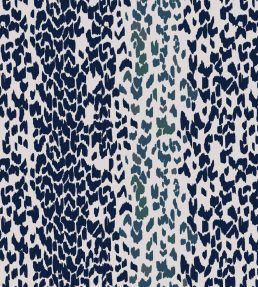 Leopard Wallpaper by Parker & Jules Ice Navy