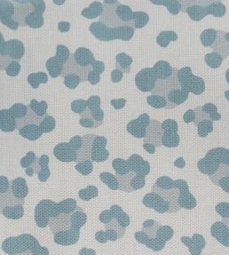 Leopard Spot Fabric by Titley and Marr Aqua & Stone
