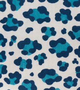 Leopard Spot Fabric by Titley and Marr Indigo & Turquoise