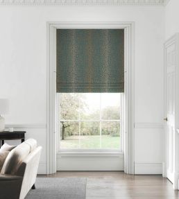 Leopard Fabric by Warner House Teal