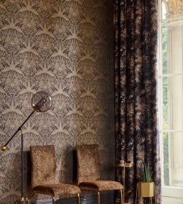 Leopardo Wallpaper by Clarke & Clarke Gold/Ivory