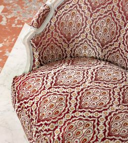 Les Grenades Fabric by Lelievre Grenat