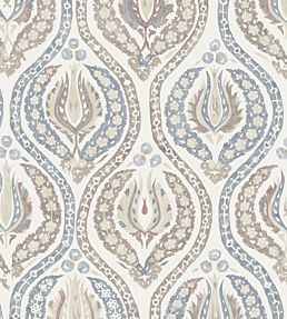 Benaki Fabric by Lewis & Wood Blue Umber