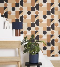 Limit Wallpaper by Caselio Noir Camel
