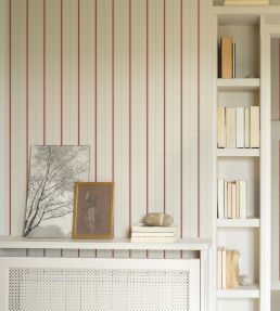 Lineal Wallpaper by Coordonne Red