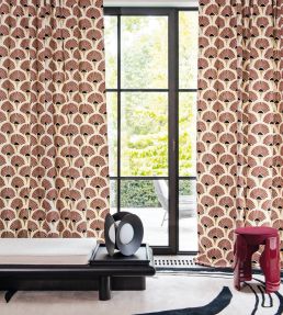 Linefolia Fabric by Casamance Beige