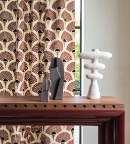 Linefolia Fabric by Casamance Beige