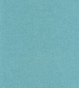 Linen Uni Wallpaper by Caselio Bleu Turquoise