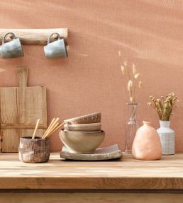 Linen Uni Wallpaper by Caselio Paille