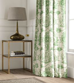 Lion Toile Fabric by Warner House Juniper