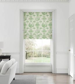Lion Toile Fabric by Warner House Juniper