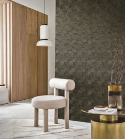 Lombok Wallpaper by Casamance Kaki Fonce