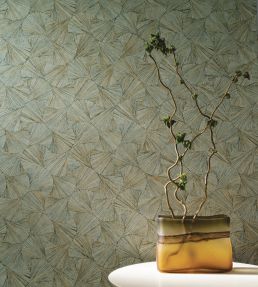 Lombok Wallpaper by Casamance Kaki Fonce