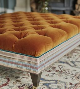 Lord Velvet Fabric by Ian Sanderson Sandstone Blue