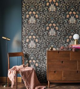 Lords Wallpaper by Casadeco Noir Reglisse