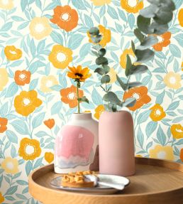 Lucky Wallpaper by Caselio Orange Juane