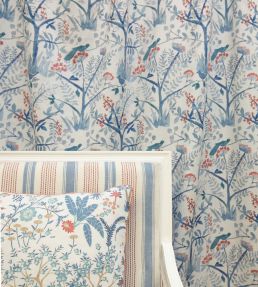 Bridport Fabric by Baker Lifestyle Blue/Red