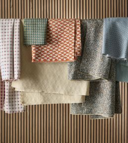 Lyra Fabric by Clarke & Clarke Teal/Citrus