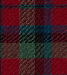 Macnaughton Mtd Fabric by The Isle Mill Green/Red