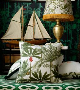 Madagascar Cushion 50 x 50cm by MINDTHEGAP Green