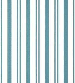 Maggie Stripe Wallpaper by Thibaut Teal